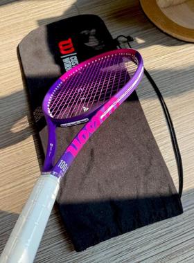 代购WILSON威尔胜定制球拍天鹅绒紫色专业比赛训练网球拍印花刻字