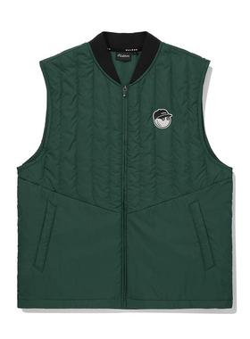 代购MALBON GOLF男士马甲保暖轻便防风保暖层绿色尼龙面料