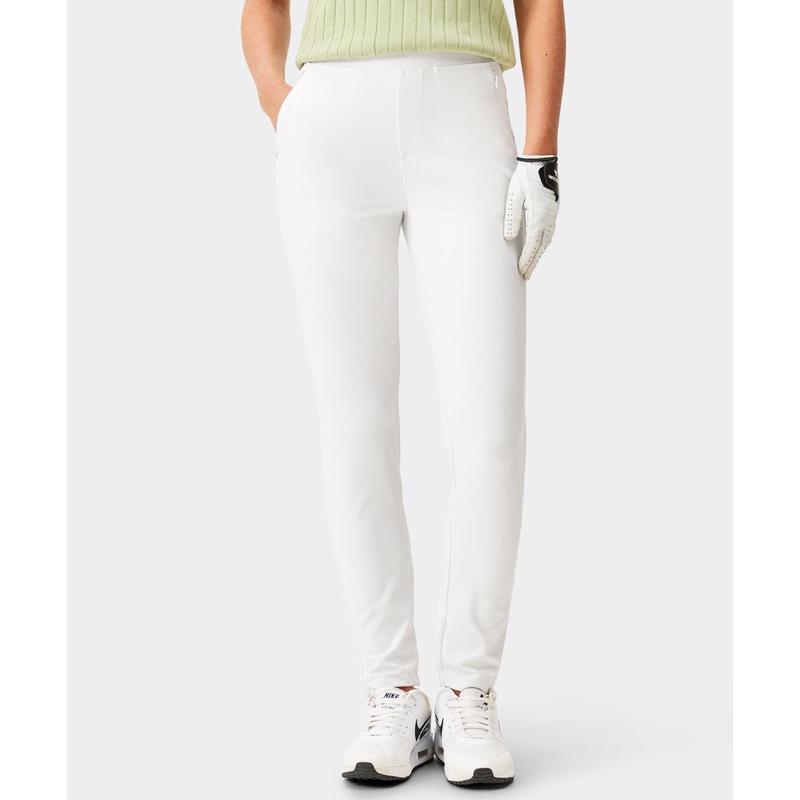 代购MACADE运动裤女透气舒适灵活轻便白色修身版型拉链口袋简约