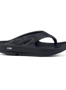 代购Oofos运动拖鞋中性减震舒适支撑透气黑色轻便简约时尚户外休