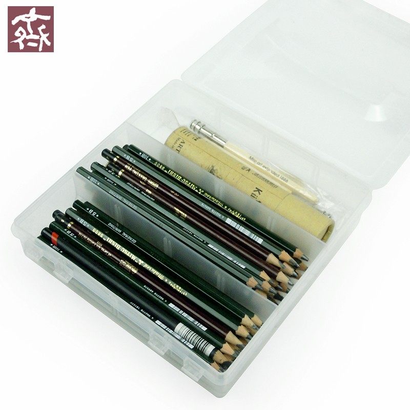 素描笔盒美术绘画专用透明铅笔盒文具盒塑料简约多功能铅笔收纳盒,文具电教/文化用品/商务用品,文具盒,淘宝优惠券,粉丝福利购,淘宝优惠卷