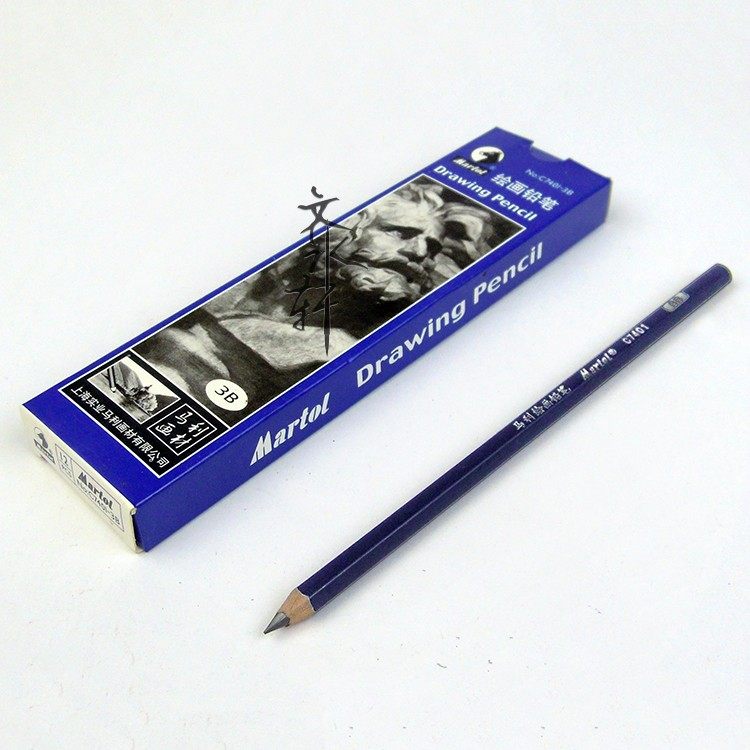 马利素描铅笔初学者速写hb2b特浓12b亚光14b专业绘图绘画美术铅笔