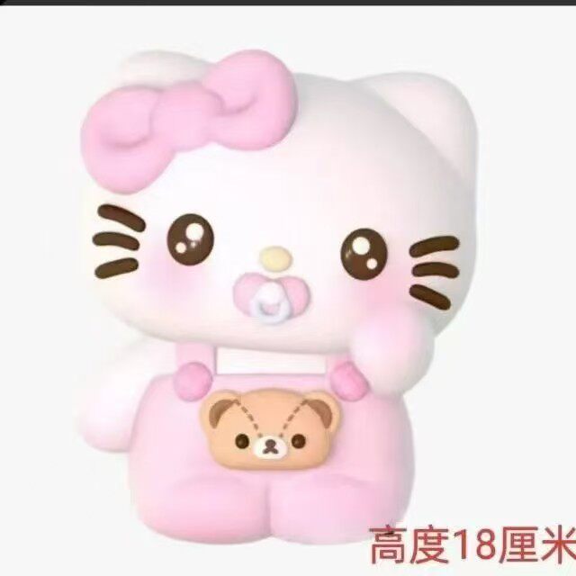 新款模具 Hello Kitty石膏娃娃白模填色手工DIY儿童模型模具