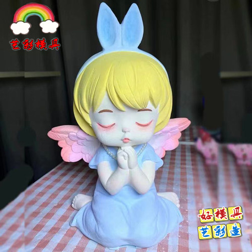 天使安妮  乳胶儿童彩绘存钱罐娃娃高度27cm 石膏模具 白模填色,玩具/童车/益智/积木/模型,白模填色/模具彩绘/石膏娃娃,淘宝优惠券,粉丝福利购,淘宝优惠卷