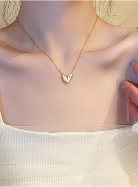 女不掉色不过敏项链锁骨链毛衣链