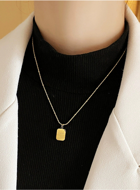 女不掉色不过敏毛衣链项链