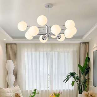 包豪斯客厅吊灯饰北欧轻奢中古魔豆分子灯现代简约餐厅主卧室灯具