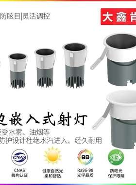 全光谱RA98窄边框大透镜嵌入式射灯30小孔灯嵌入式客厅卧室洗墙灯