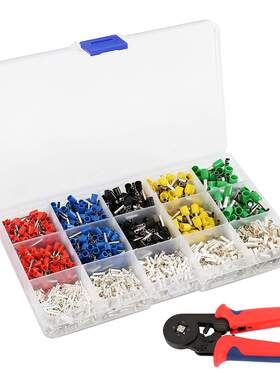 1640pcs盒装管型预绝缘端子冷压接线端子组合