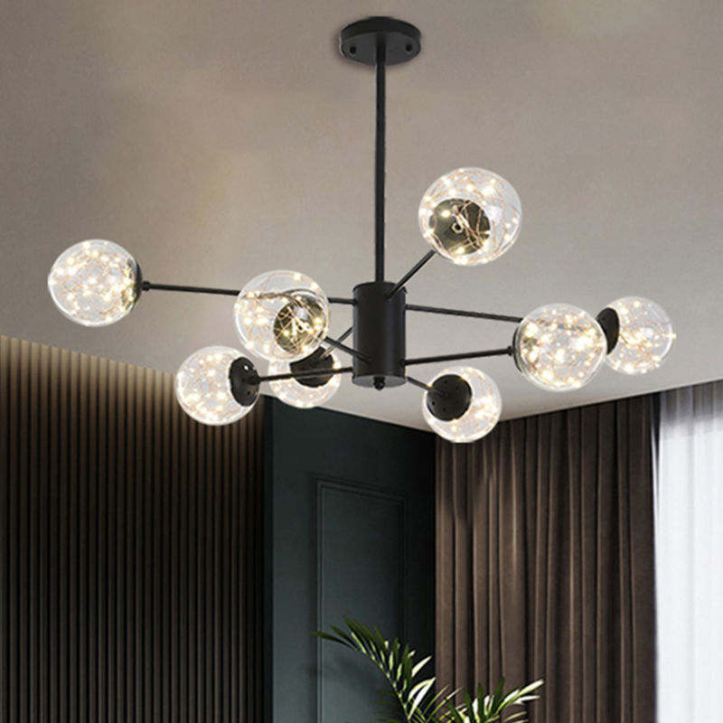 北欧客厅吊灯简约现代魔豆灯轻奢网红2022新款餐厅卧室满天星灯饰