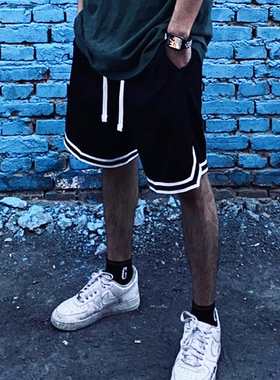 ncaa北卡篮球裤美国大学生联赛透气速干DNA黑色美式五分训练短裤