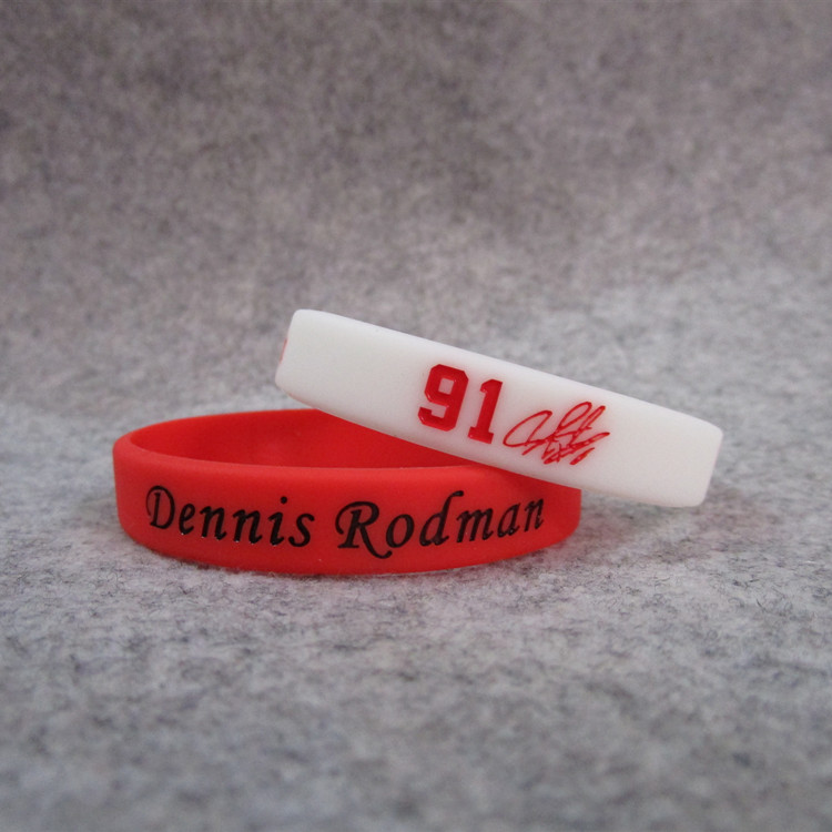 91号罗德曼签名运动手环腕带