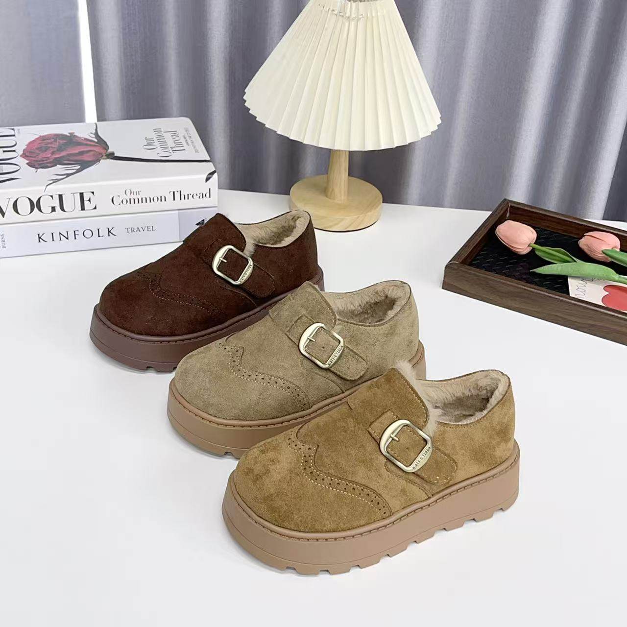 2025秋冬加绒勃肯鞋女厚底魔术贴保暖棉鞋不累脚休闲鞋,女鞋,勃肯鞋/软木鞋,淘宝优惠券,粉丝福利购,淘宝优惠卷