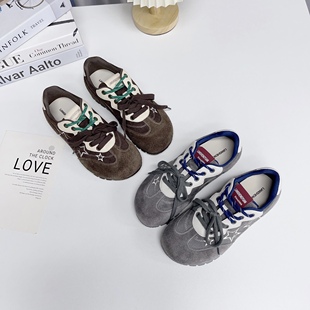 百搭阿甘鞋 2025韩版 平底休闲运动板鞋 女秋季 复古德训鞋