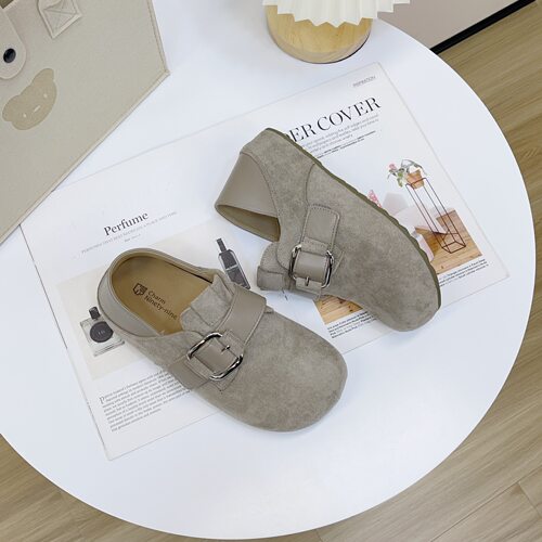 复古百搭厚底内增高女勃肯鞋