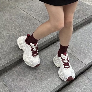 2026春季米诗思厚底老爹鞋女百搭休闲运动鞋增高小白鞋潮