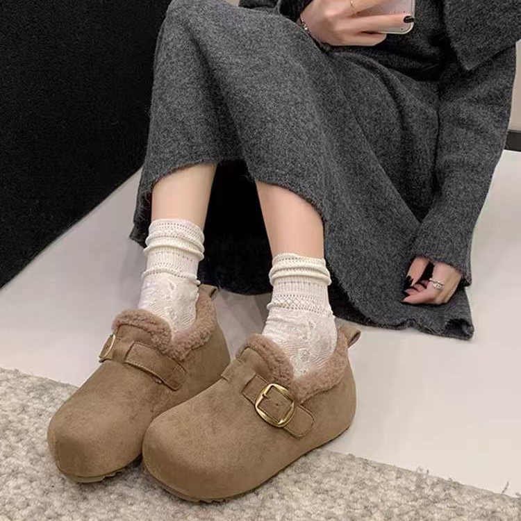 2025冬季加绒保暖毛毛鞋