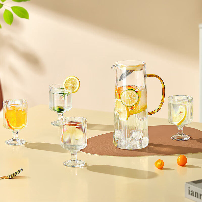 BAILOCK佰乐扣YYSJ/L5依云水具五件套高硼玻璃壶精美礼盒节日礼品