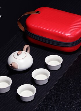 八方礼RY2016-19-2汝窑和乐融融5入茶具便携式套装单位节日礼品批