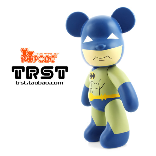 TRST POPOBE 正版 暴力熊 10寸 蝙蝠侠 大号 摆件 玩偶熊公仔礼品