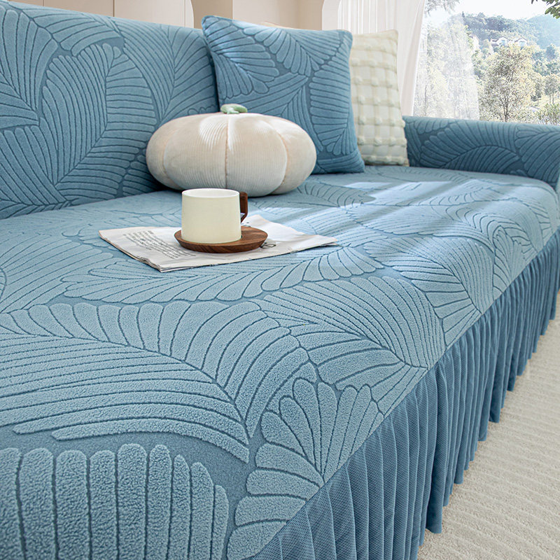 沙发套罩2025新款四季通用懒人沙发裙边一体式全包防猫抓沙发罩