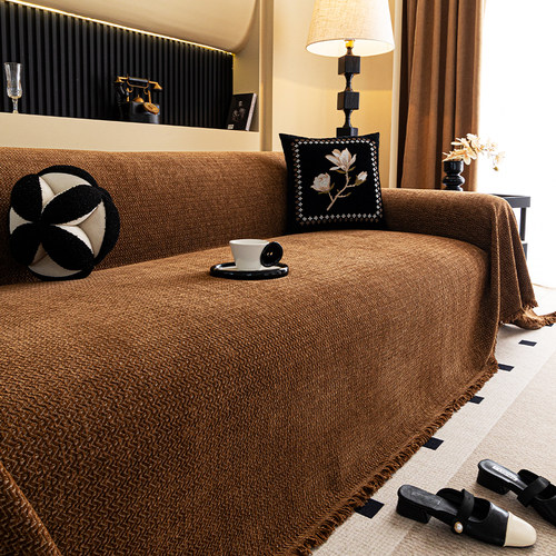 高级感沙发盖布巾一整张全盖防滑