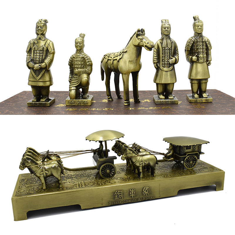 兵马俑摆件礼盒马车工艺品西安秦始皇旅游纪念品客厅装饰品送老外