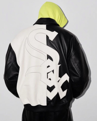 联名款 FW25 Leather Varsity Jacket 皮革徽标校队皮衣夹克外套