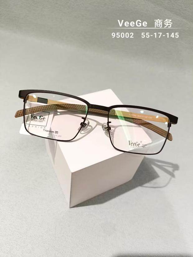 VeeGe纯钛眉毛眼镜V格精品架近视镜全框商务男款时尚轻薄V-95002