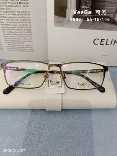 VeeGe纯钛商务眼镜V格精品镜架近视镜架商务男款时尚全框V9899