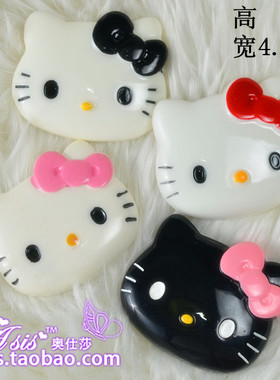 kitty头手机壳美容 水钻DIY卡通公仔材料包 iphone4s5贴钻套装