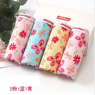 可爱少女包三角短裤 3—4条价蝶安芬内裤 女棉质中低腰印花包臀经典
