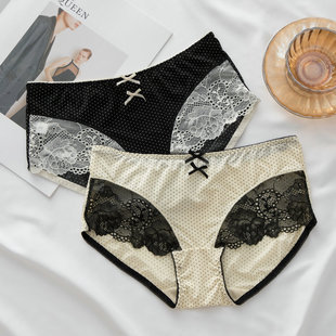 速干中腰裤 满两条 冰丝波点性感奢华新款 蝶安芬女士平角内裤 衩 包邮