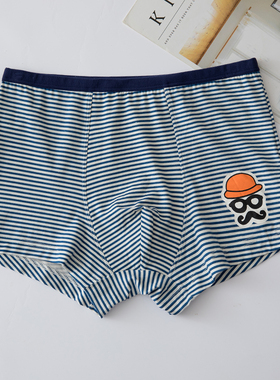 满2条包邮杜比骑士男儿中童平角内裤莫代尔透气裤头条纹101234岁