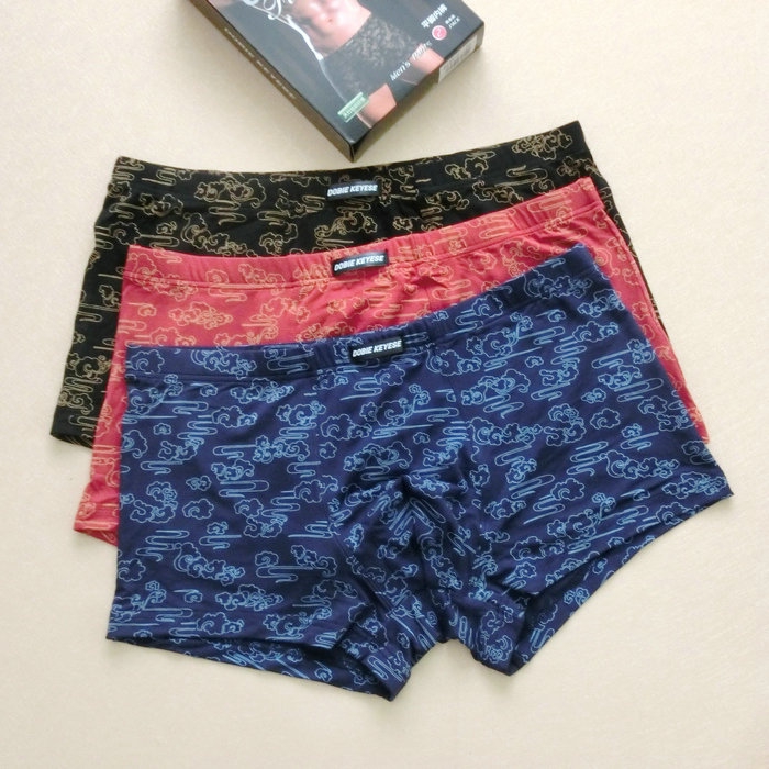 杜比骑士男士低腰竹纤维平角内裤