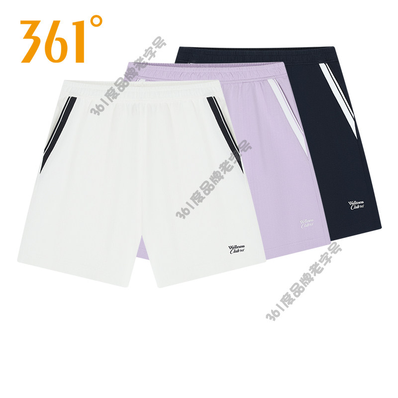 361度女裤运动短裤2026夏秋新品冰感沙滩裤轻薄透气针织五分裤子