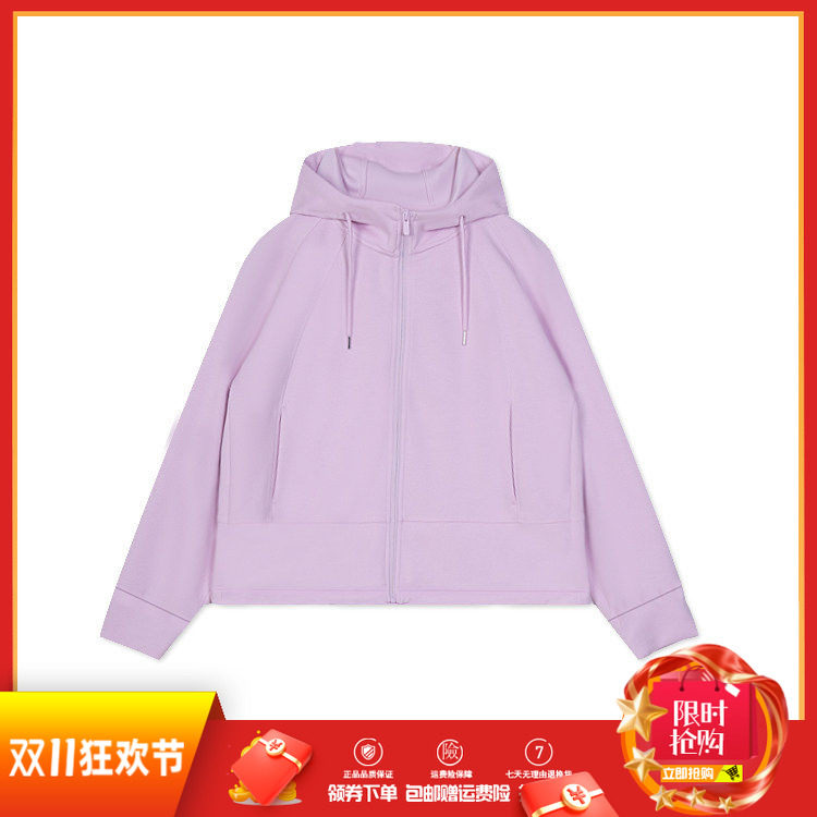 361度女装连帽综训开襟卫衣2026秋春新品帽衫女子运动外套女卫衣