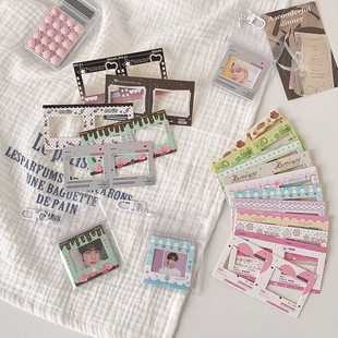 跨境Hisocute反转胶片纸质空夹框片框学生追星钥匙扣挂件画框黏胶