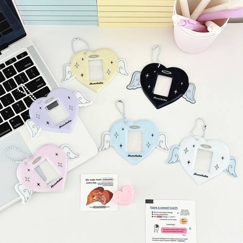 原创爱心翅膀卡套一寸二寸小卡卡