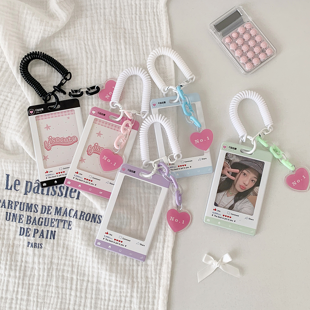 ins可爱对话框透明卡套挂件公