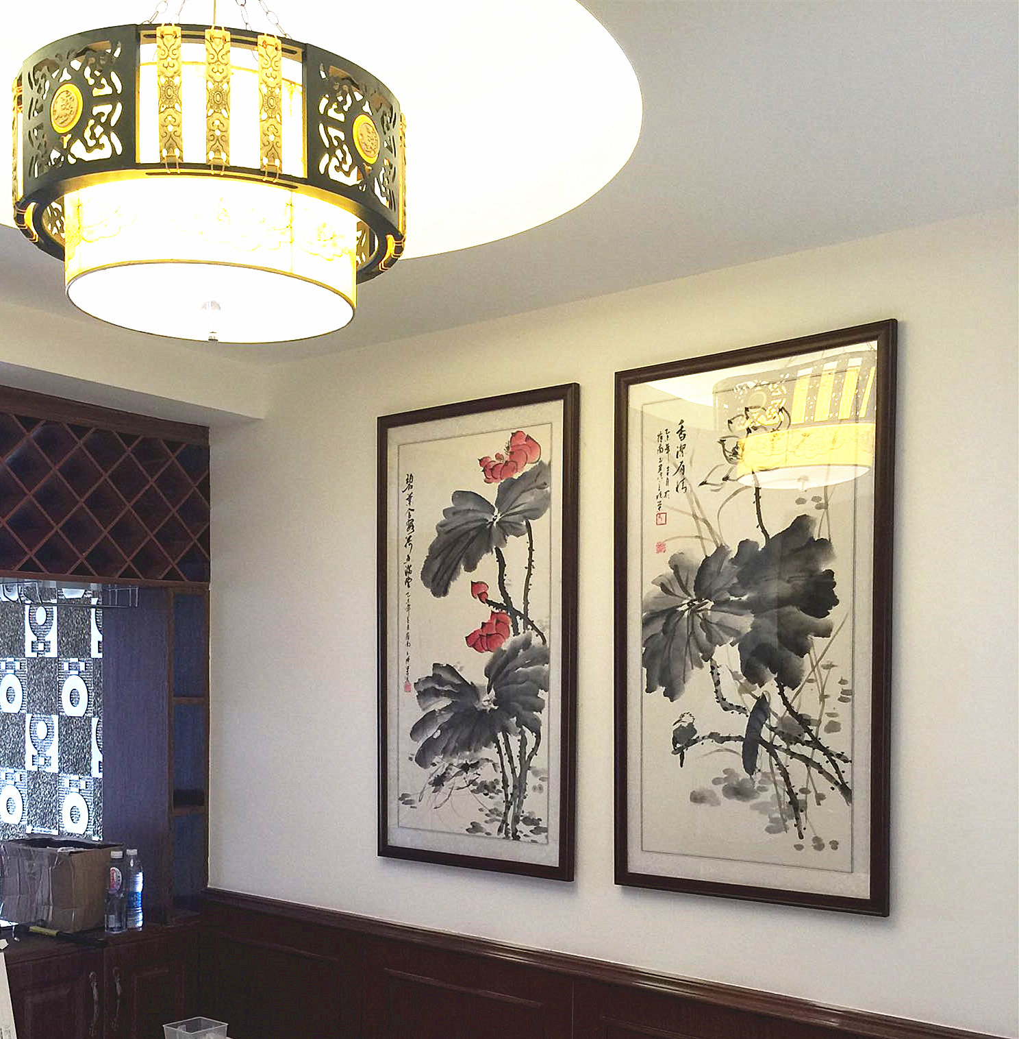 荷花 纯手绘 已装裱可加框 莲花国画水墨画