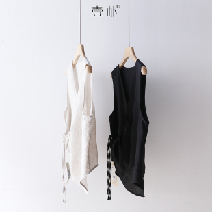 系带亚麻马甲坎肩 夏季 国风背心 文艺复古宽松薄款 6SP622 新款