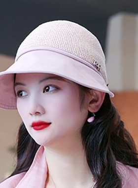 女士夏季防晒透气百搭鸭舌帽时尚洋气出游遮阳帽 MZ26311