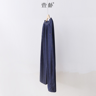 新款松紧腰显瘦牛仔阔腿长裤 休闲直筒裤拖地裤 5182TK-1