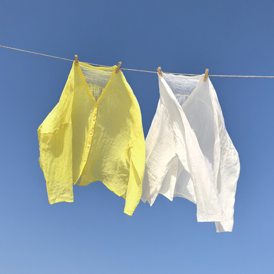 2025夏季文艺薄款苎麻衬衫 V领宽松防晒开衫上衣 520TK