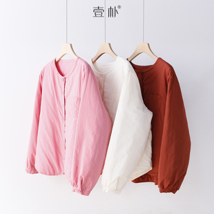 5SP593 百搭保暖外套上衣 秋冬新款 圆领夹棉加厚小棉衣