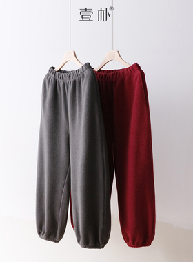 秋冬新款加绒加厚保暖束口休闲裤 百搭保暖卫裤长裤 5210TK