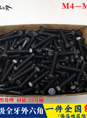 8 8级发黑外六角螺丝gb5783外六方螺栓M5M6M8M10M14M16M20M24M30