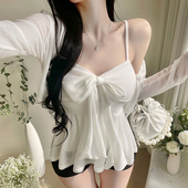 防晒开衫 性感女人味吊带背心 女两件套 可人纯欲风 韩国东大门新款