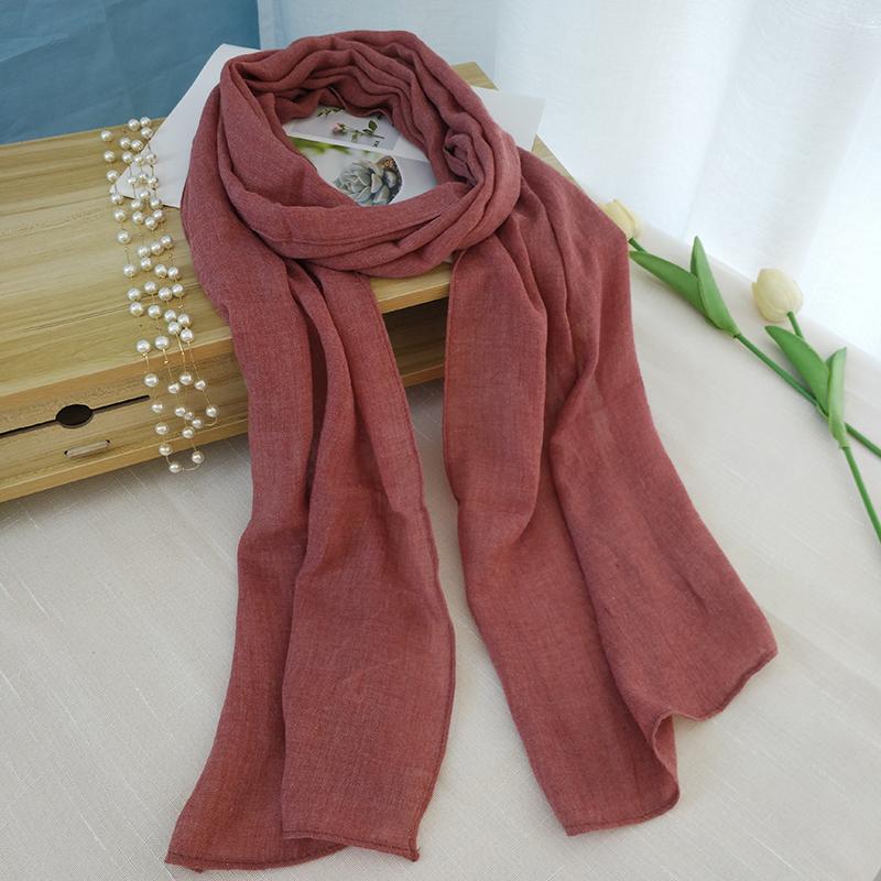 韩国纯色细窄长款围巾女薄辣